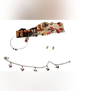 Food Jewelry Lot Earrings Anklet Bracelet